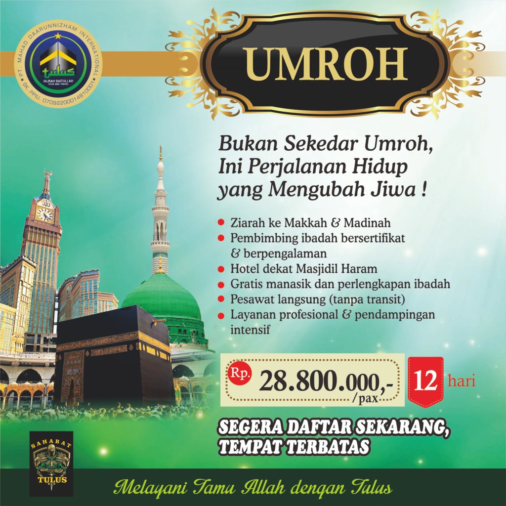 paket umroh banyuwangi 16 hari
